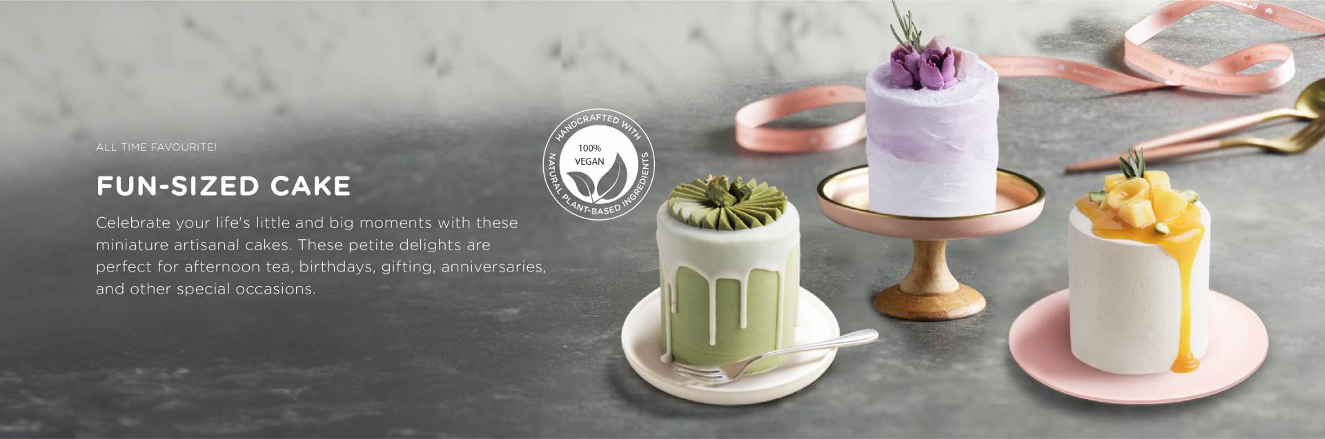 Greendot Vegetarian Fun Sized Cake